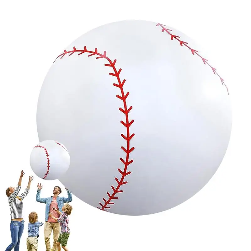 

Inflatable Beach Balls For Kids Inflatable Baseball Football Toy Foldable Design Pool Toy For Baseball Parties Backyard Sports