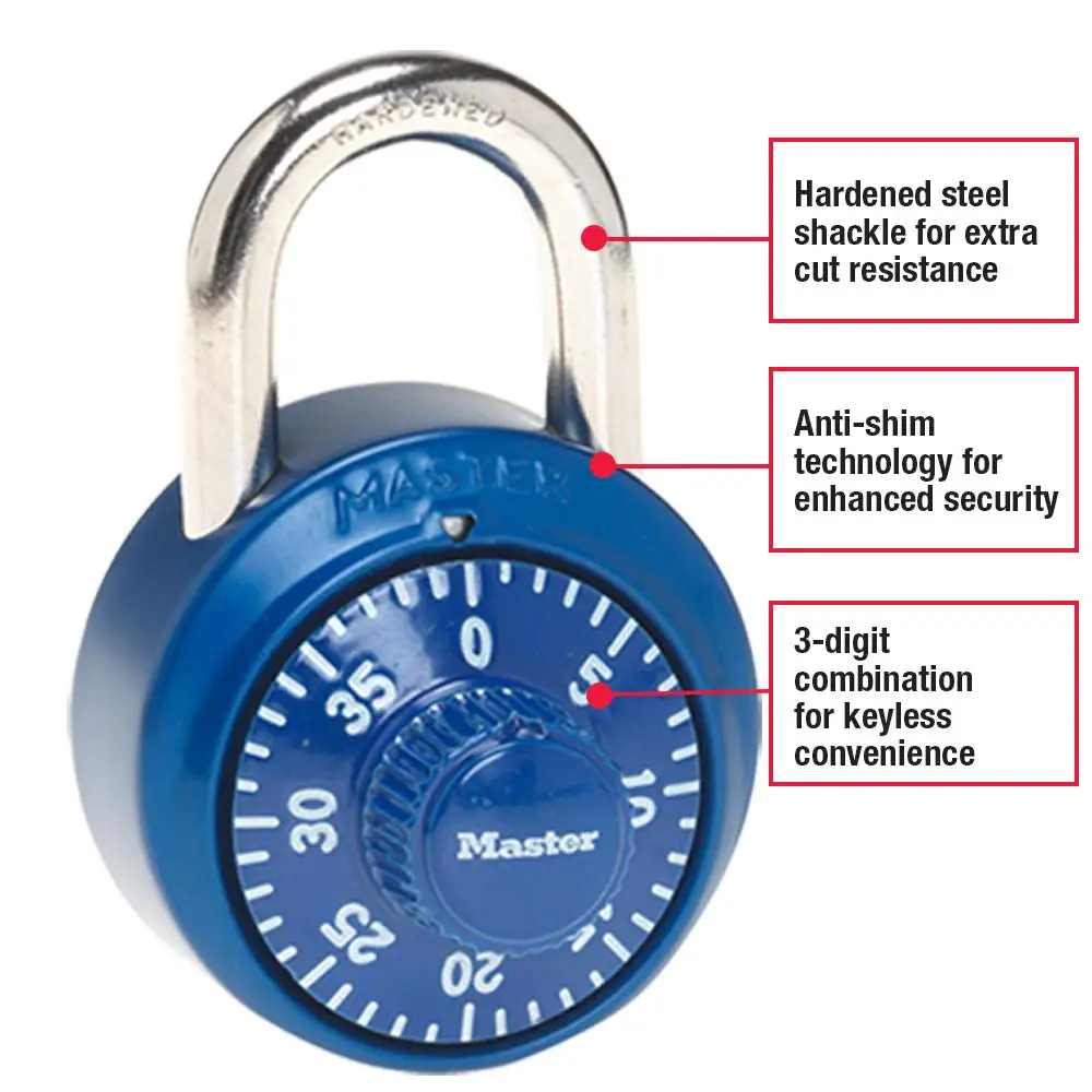 Master Lock Aluminium 20mm 3-Digit Combination Padlock