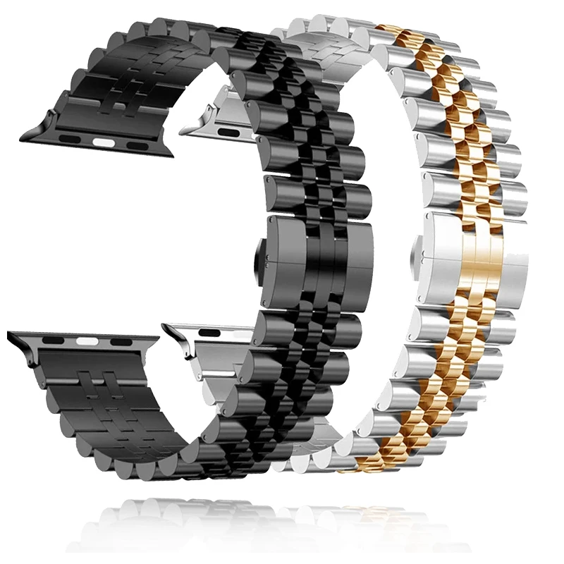 

Металлический Стальной ремешок для Apple Watch Ultra Band 49 мм 40 мм 44 мм 38 мм 42 мм, браслет для часов IWatch Series 9 8 7 6 SE 5 45 мм 41 мм