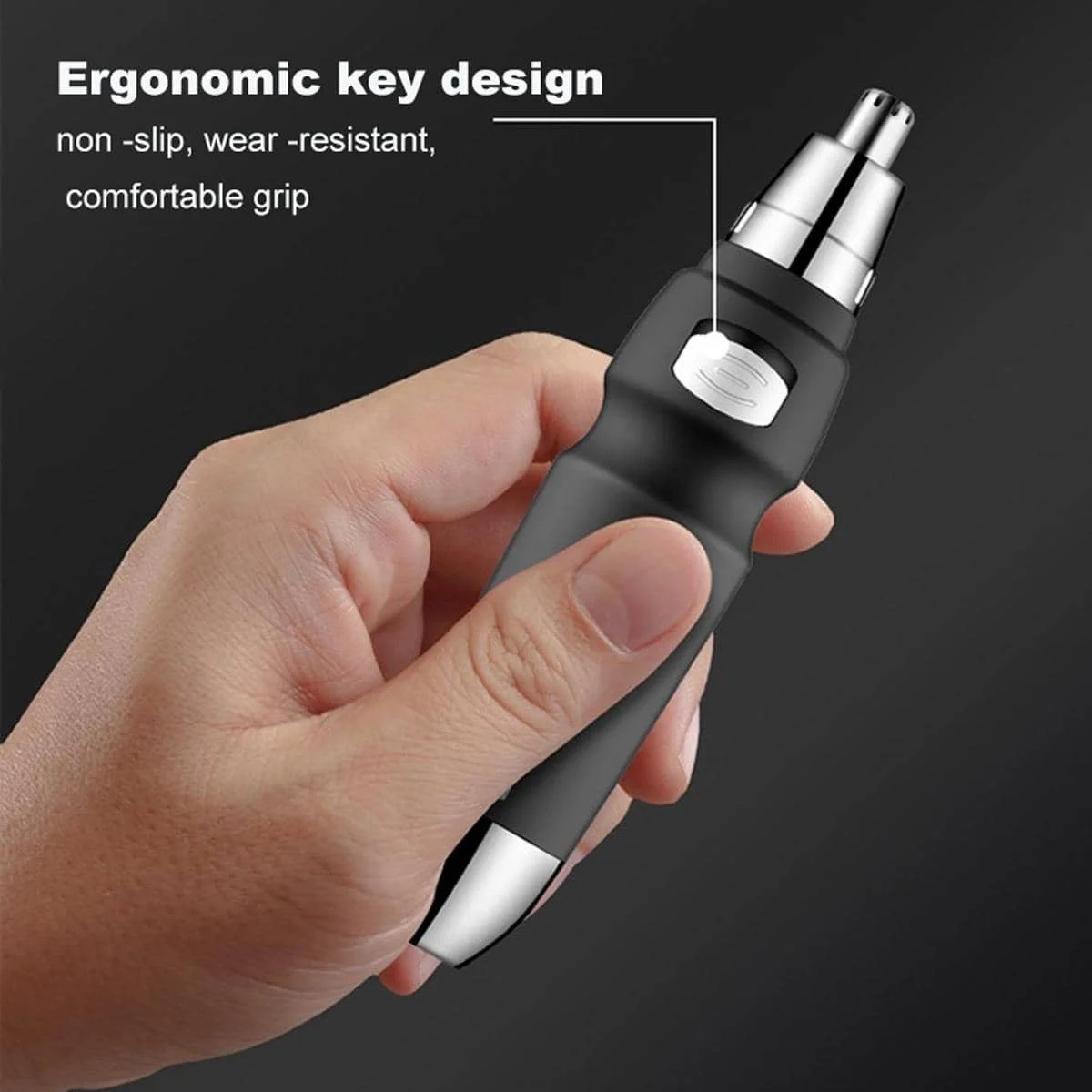 ABS Electric Trimmer Battery Powered Type Black Eyebrow Shaver Nose Hair Trimmers