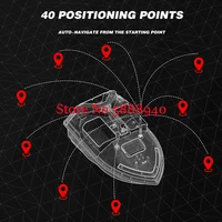 GPS Beidou Dual Positioning 3 Hopper Remote Control Bait Boat 500M 40Point GPS Auto Return Waterproof High Speed RC Fishing Boat 2