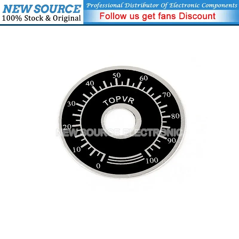10pcs 0-100 WTH118 Knob Potentiometer Knob Scale Digital Scale Can Be Equipped with WX112 TOPVR multiturn potentiometer linear potentiometer rotary potentiometer potentiometer kit trimmer potentiometer adjustable resistor potentiometer knobs electronic components