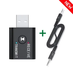 Wireless Bluetooth Audio Transmitter & Receiver with HD Microphone ((New) NO RCA Cable)