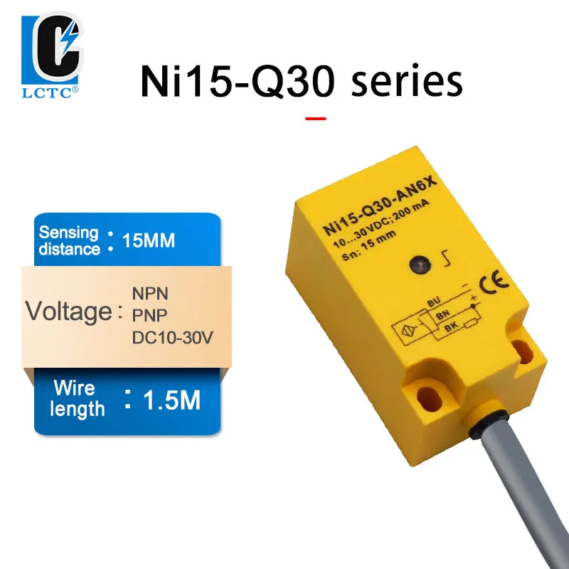 

Square Metal Proximity Switch Inductive NI15-Q30-AN6X/RN6X/AP6X/RP6X/AD4X
