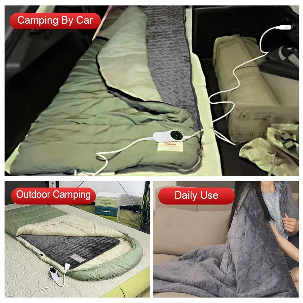 Electric Blanket Beds Heated Mat Electro Sheet Pad Sofa Warm Winter Thermal Blankets for Home Living Room Car