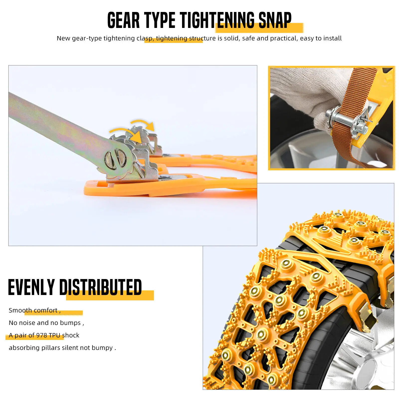 1PC Snow Chain Urethane Wheel Ties Belts Car Tires Chains Winter Anti-slip Chain Anti Skid Plastic Snow Chains tire chains