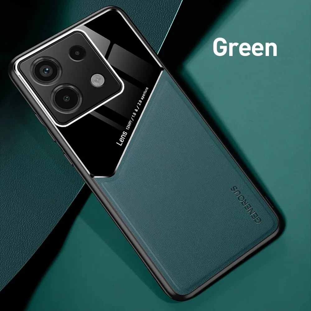Leather Texture Magnetic Car Mount Case Cover