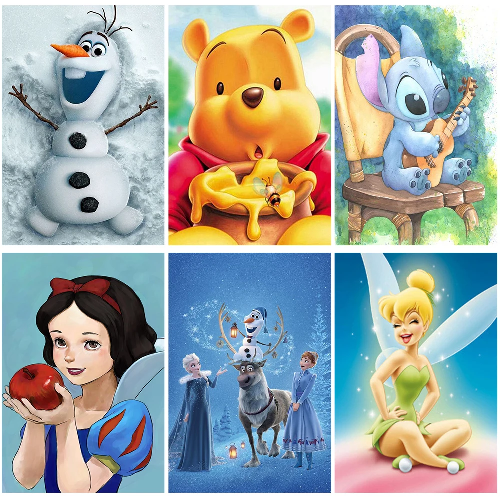 

Disney Diamond Painting Cross Stitch Cartoon Frozen Princess Full Square Round DIY 5D Diamond Embroidery Picture Rhinestone Art