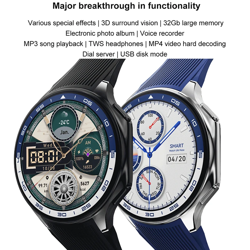 2026 New DT Watch X Smart Watch Men GPS Trajectory Compass Watches 1.43 Inch AMOLED 466*466 HD Screen Bluetooth Call Smartwatch