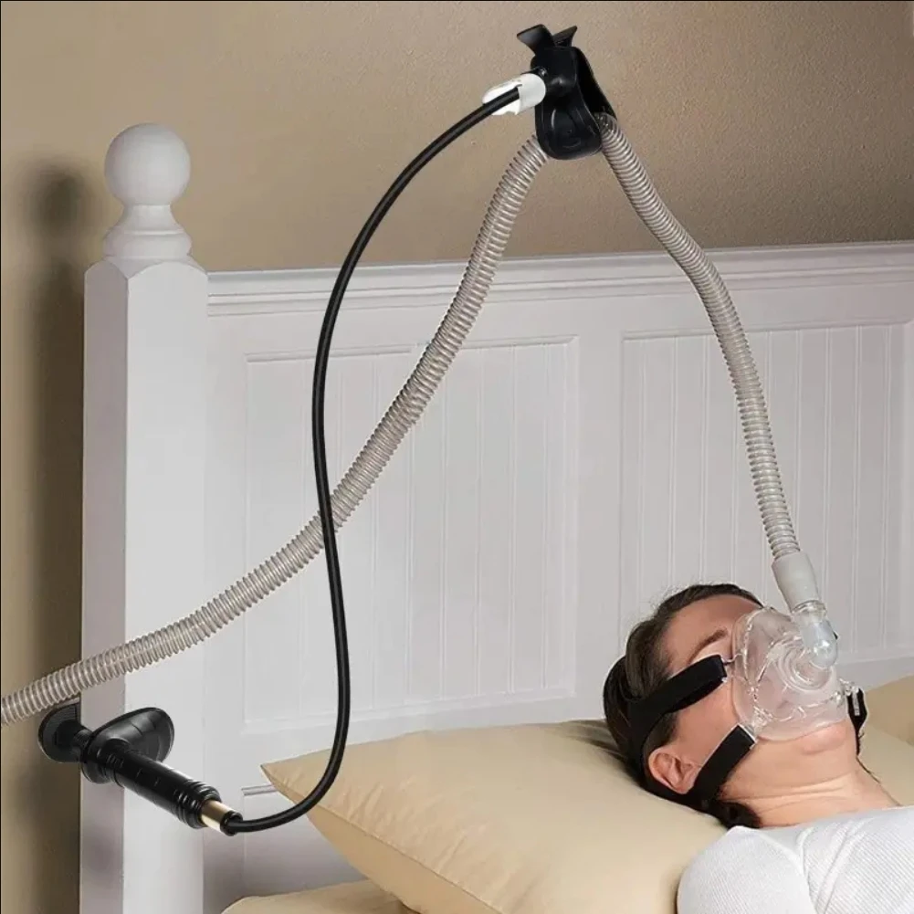 BMC CPAP Hose Holder Mask Holder With C-shaped Clip 360&deg; Rotation Adjustable Height Prevent Condensation From Accumulating