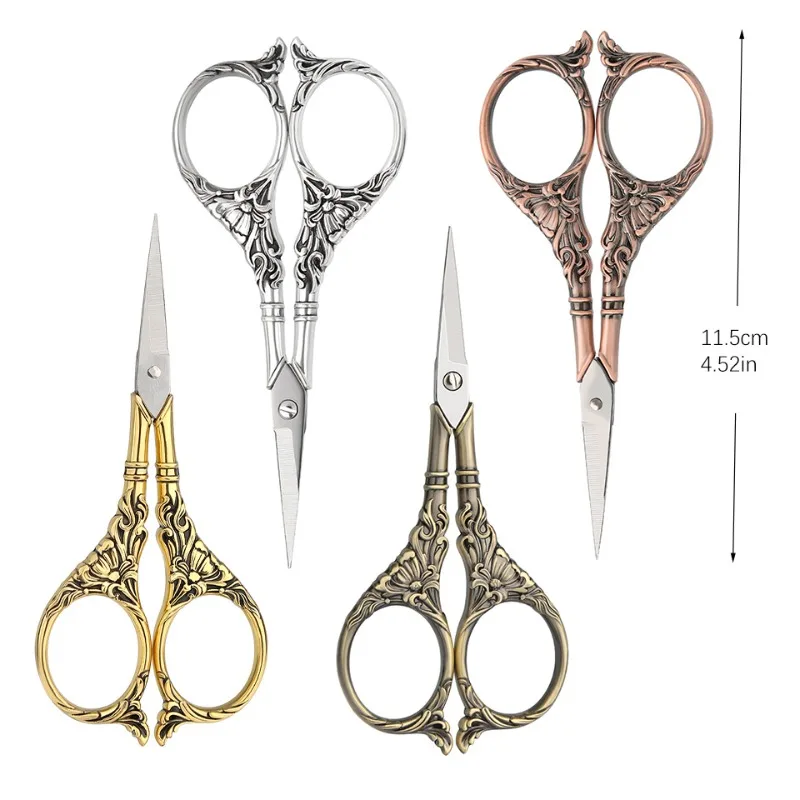 European Sewing Vintage Scissors Vintage Embroidery Retro Dressmaker Shears Fabric Tool Needlework Tailor Shears 1Pc sewing scissors tailor scissors sewing supplies