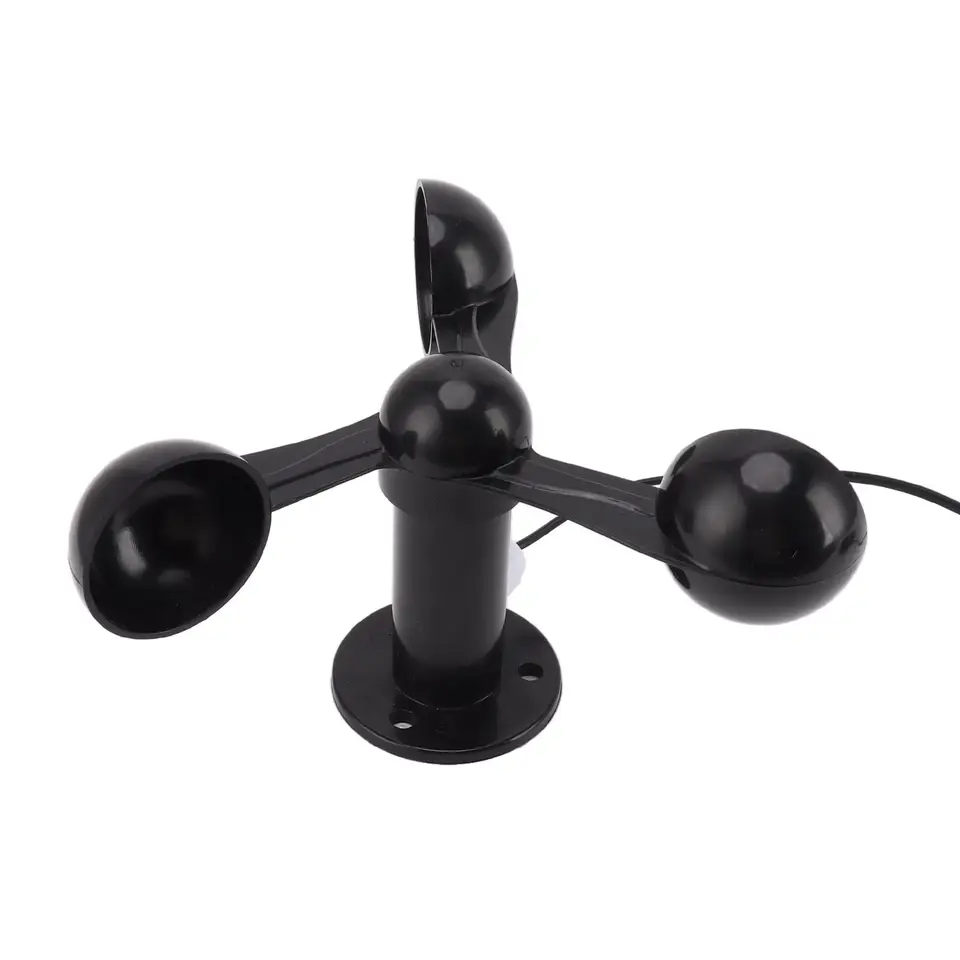 Three Cups Wind Speed Sensor Monitoring 8M 360 Degree Anemometer Cups Waterproof Accurate Wind Speed Detector for Outdoor 0‑3.8v image 5