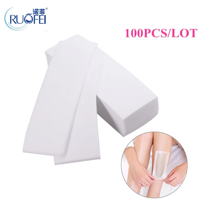 

100pcs With special thick non-woven depilatory wax hair removal Waxing wax paper for paper white hair removal wax for depilation