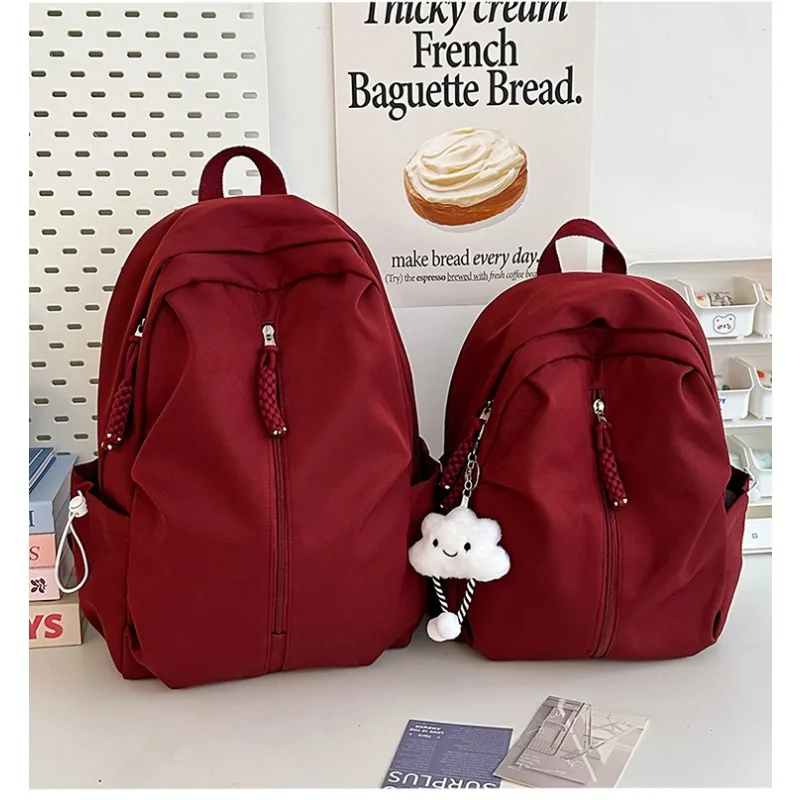 Boy Girl Simple Large Capacity Multi-level Leisure School Bag Student Candy Color Backpack Child Durable Daily Outing Travel Bag 1