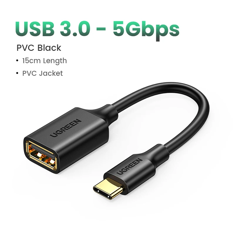 UGREEN USB C to USB 3.0 OTG Adapter USB Type-C OTG Data Cable Connector for Samsung GalaxyS 10 MacBook Pro 2019 USB C Adapter