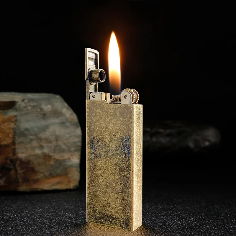 

Metal Kerosene Lighter Portable Grinding Wheel Lighter Windproof Cigarette Lighters Unusual Lighters Smoking Accessories