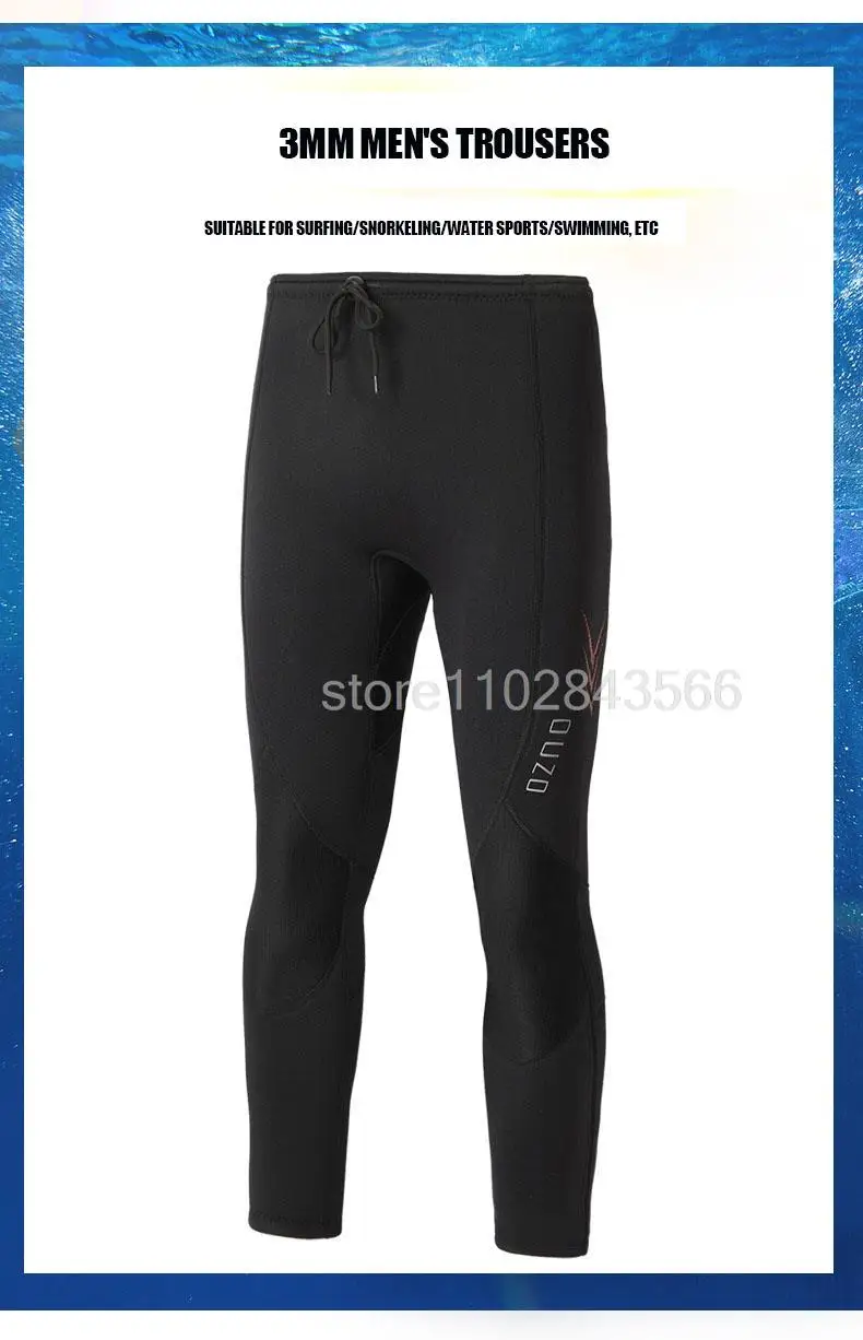 3MM Men Wetsuit Neoprene Underwater Keep Warm Diving Suit Kitesurf Surf Surfing Spearfishing Jacket Pants Clothes WetSuit