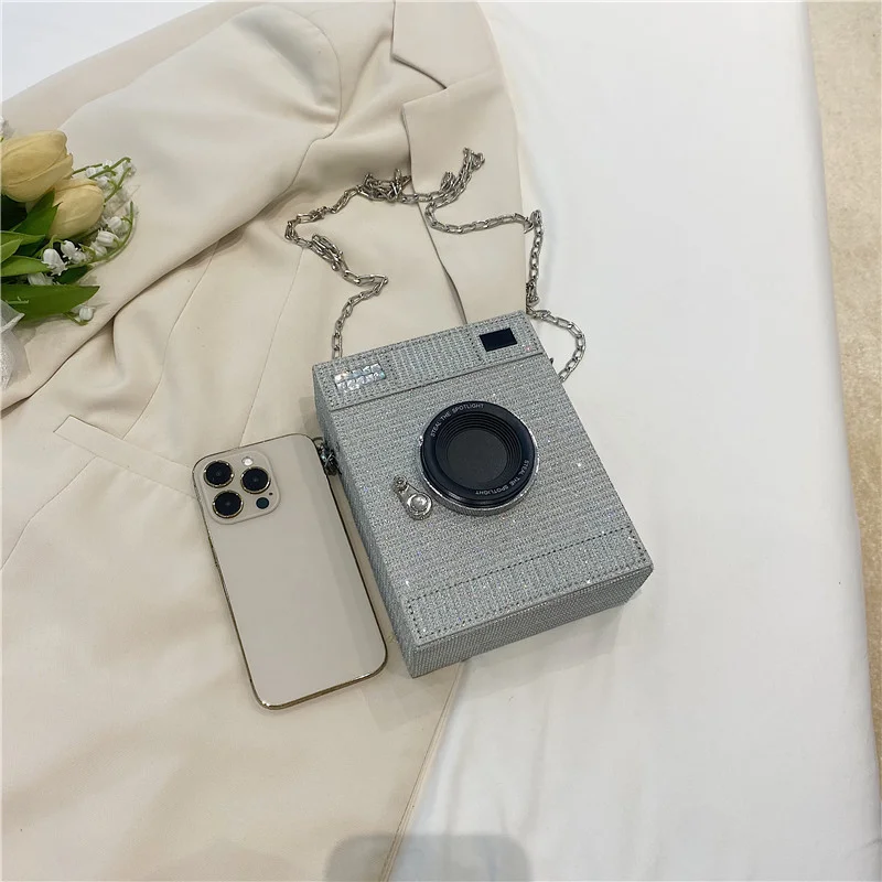 2023 New Shoulder Bag Mini Cameral Box Style Trend Design Chain Business Casual Party Phone Pouch Purse Storage Crossbody Bag