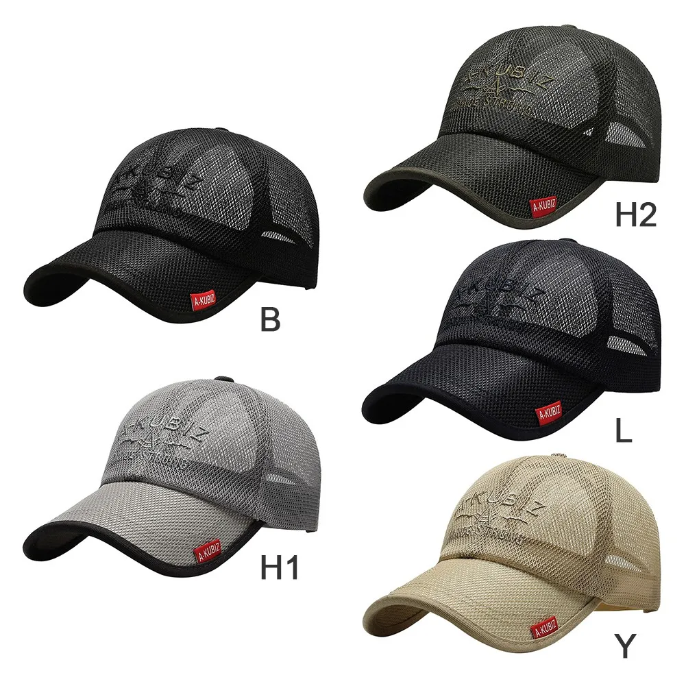 Fashion Embroidered Summer Hats Men Women Mesh Baseball Caps Adjustable Visor Hat Outdoor Embroidered Letter Sun Protection Hat