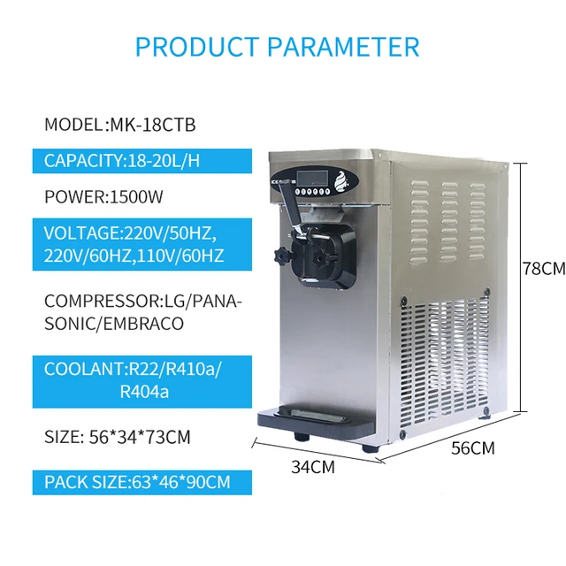 Upgrade your business with the Counter Top Soft Ice Cream Machine