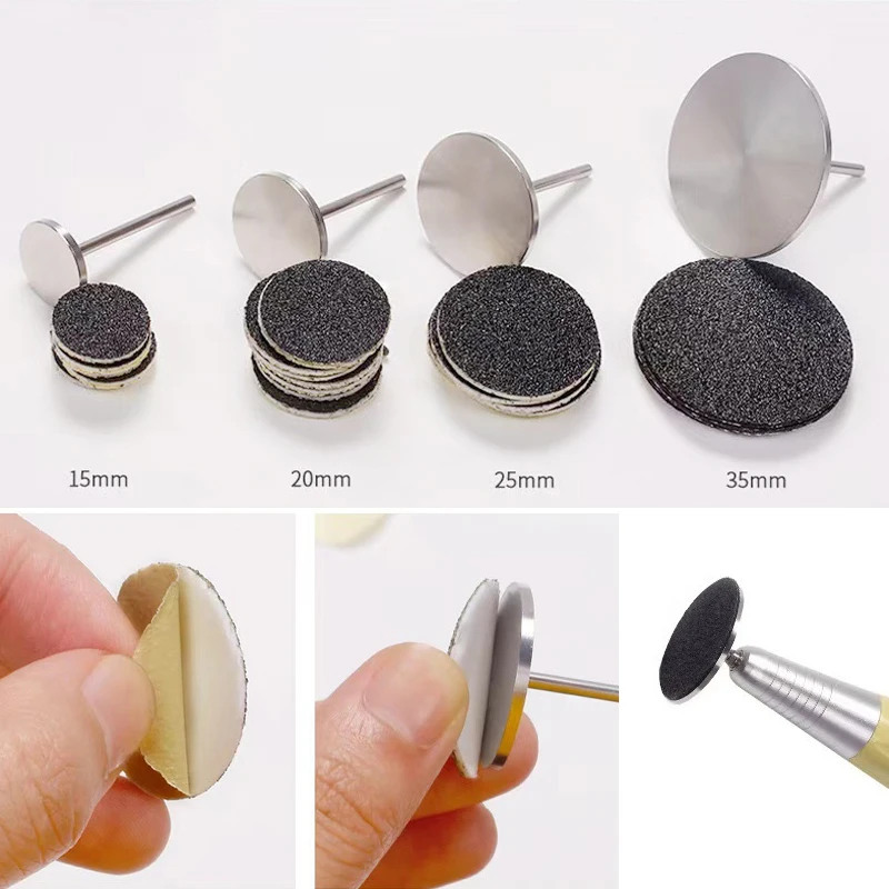 15/20/25/35MM Replaceable Sandpaper Disc For Foot Dead Skin Callus Remove Cuticle Files Electric Rotating Pedicure Care Tool
