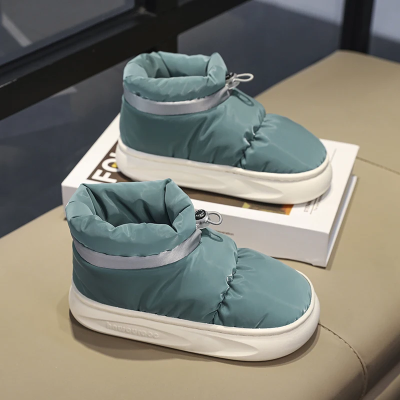 

Fashion Outdoor Winter Family Snow Boots Fleece Solid Color Children Cotton Shoes Kids Designer Shoes Lovers Warm Platform Shoes