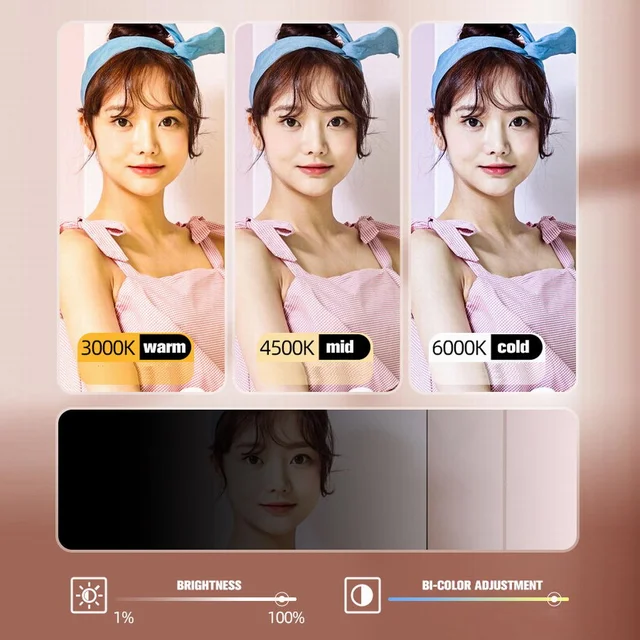 휴대용 LED 필 라이트와 노트북 화상 회의에 적합한 미니 셀카 라이트, 다양한 조명 조절 옵션과 휴대성이 우수한 제품