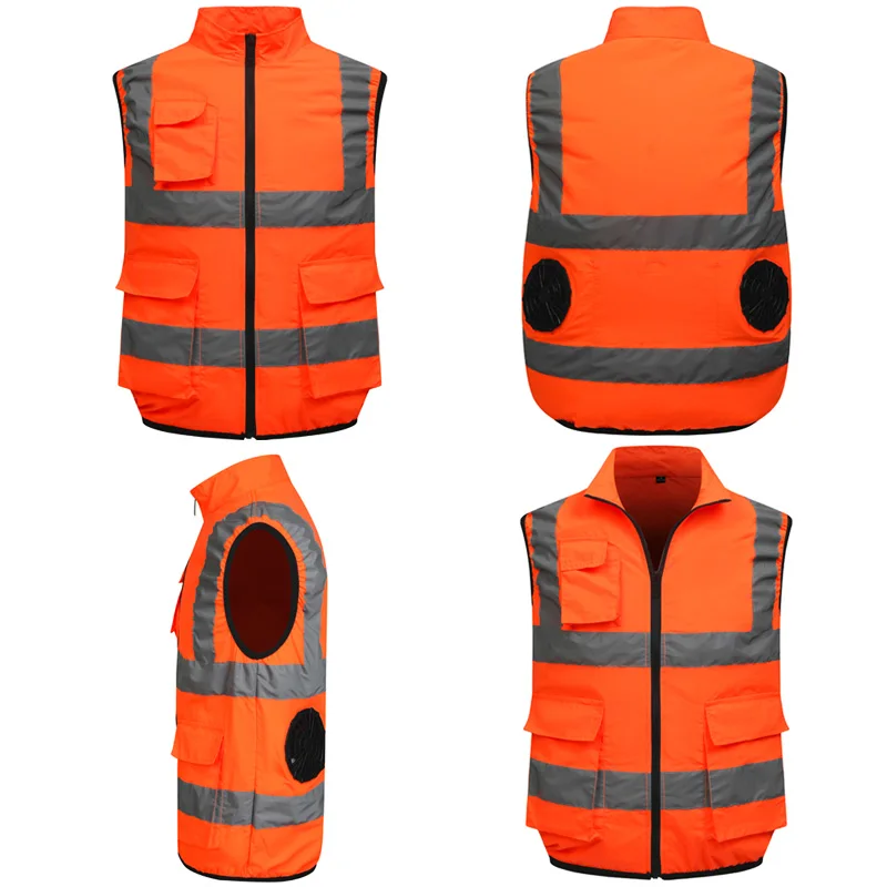 Summer Worker Cooling Vest Men Fan Vest Air Conditioning Clothes Luminous Fan Work Clothes Usb Fan Jacket Body Cooling Clothes 6