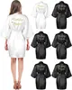 6 pièces Robes d'escouade d'anniversaire pour femmes fête d'anniversaire reine Spa peignoir Kimono Spa Robe pyjama Robes de fête Robe soyeuse