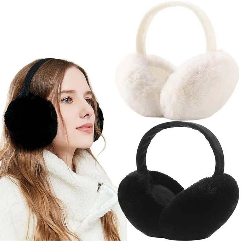 soft warmer ear muffs winter plush warm earmuffs for women men foldable solid color earflap outdoor cold protection ear cover Fashion Soft Plush Ear Warmer Winter Comfortable Earmuffs Women Solid Color Earflap Outdoor Cold Protection Ear-Muffs Ear Cover