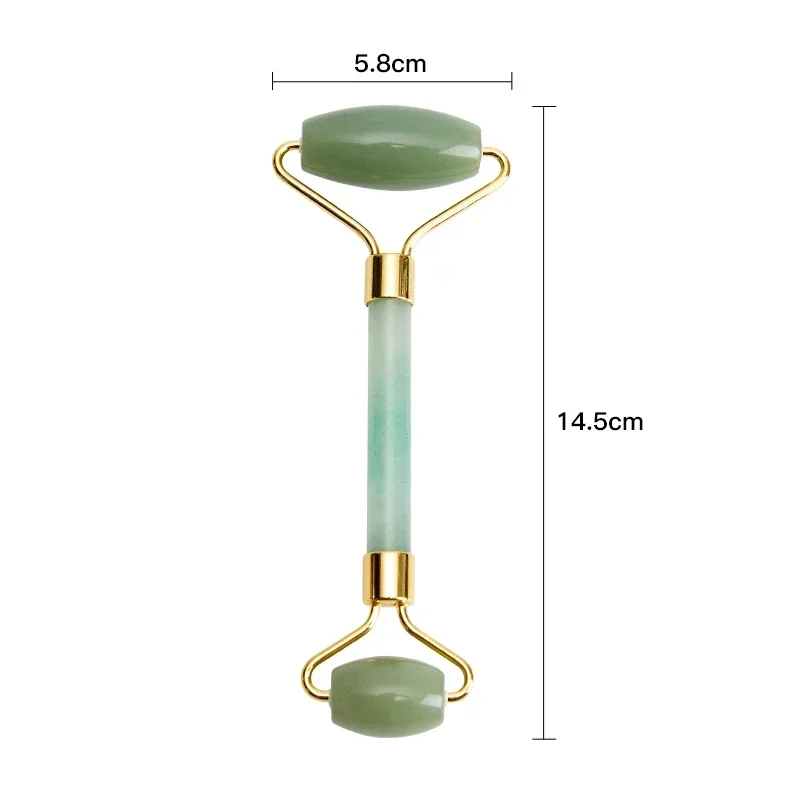 Natural Jade Facial Roller and Massager for Eye Care and Spa Treatment
