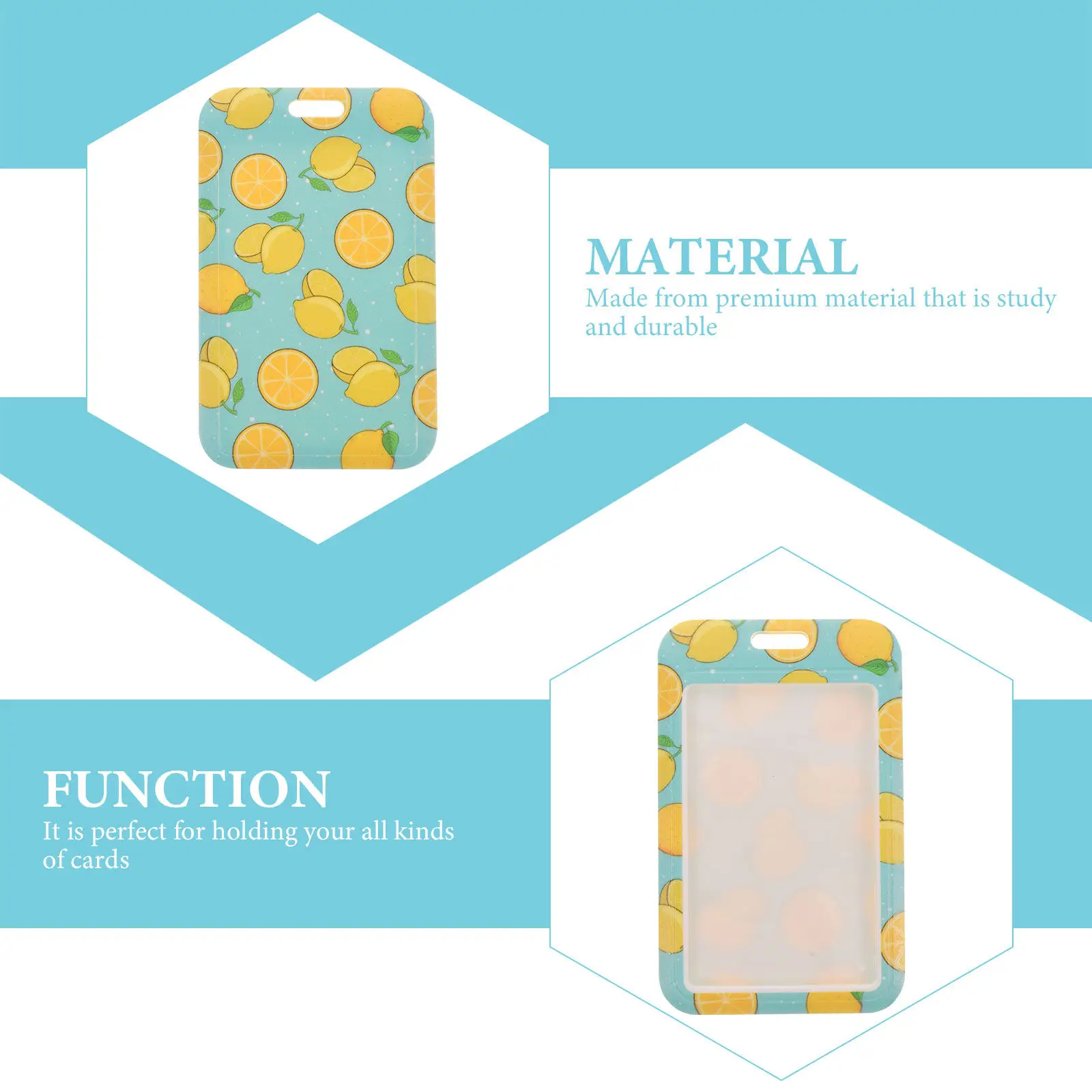 ID 배지 홀더 분리형 끈 과일 패턴 카드 슬리브 학교 사무실 학생을 위한 보호용 다목적 배지 커버