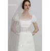 Fanan Korea Puff Sleeves Wedding Dresses  웨딩드레스 Chiffon Square Neck Lace Custom Made Ruched Photoshoot Bride Gowns Plus Size 4