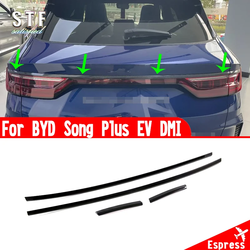 

ABS Tail Light Lamp Cover Trim Car Accessories Stickers For BYD Song Plus EV DMI 2022 2023