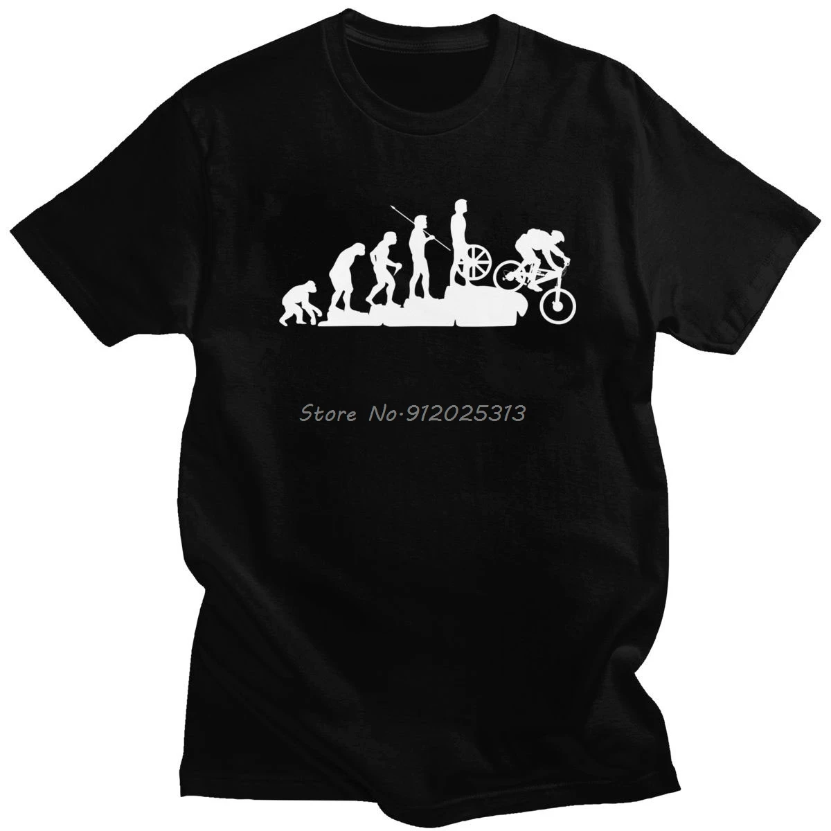 Lustige Herren MTB Biker Evolution T-Shirts Kurzarm Baumwolle T-Shirt Mountainbike Downhill T-Shirt Fahrrad T-Shirt Kleidung Geschenk – Detail 2