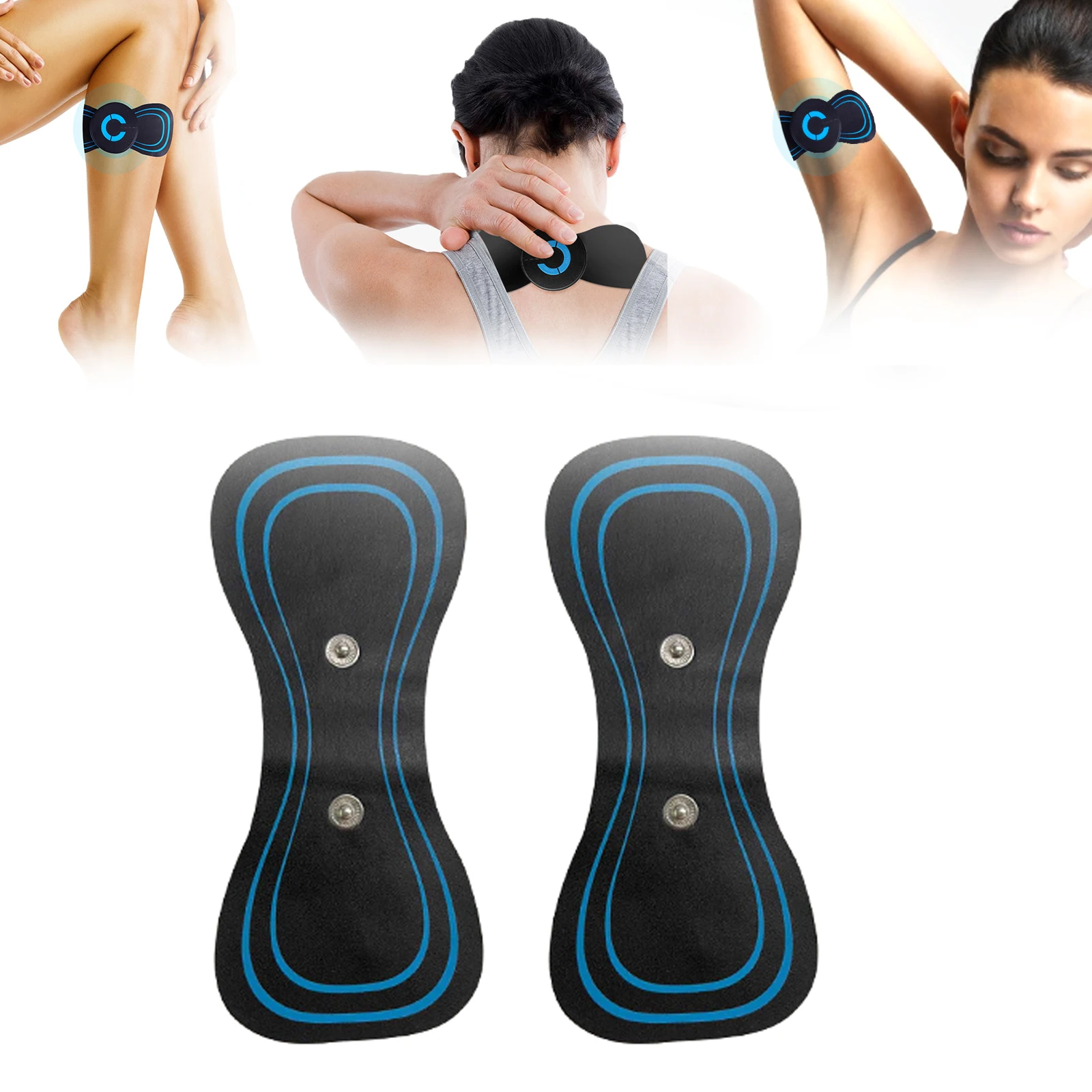 Electric Massager Pad/Rod Mini Cervical Massage Stimulator, E-stim Electroshocker Nipple Clamps Pump Clitoris Clips Sex Products