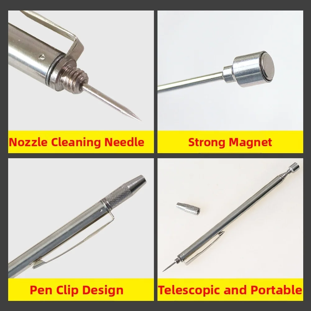 윈드실드 수리용 와이퍼 노즐 도구, 연장 가능한 와이퍼 도구, 진단 도구, 노즐 조절기, 0.5KG 자석식 픽업