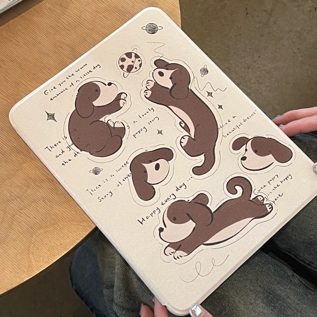 

With Pencil Holder for iPad 10.2 iPad Air 5th 4th Generation 10.9 iPad Pro 11 9.7 10.2 7 8 9th Air3 pro10.5 10th Cute Puppy Case