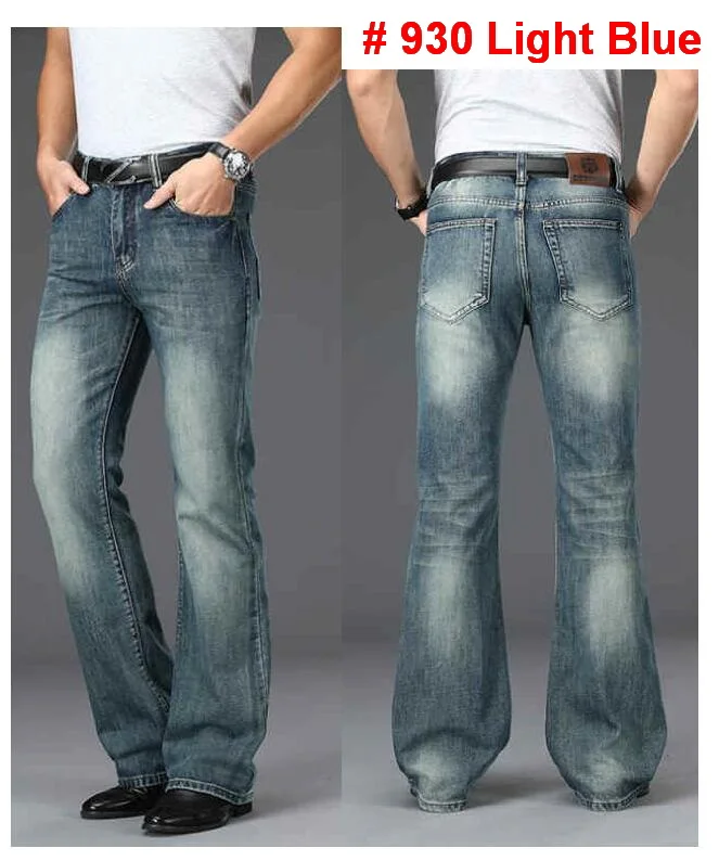 Jeans évasé Vintage Années 70 Pour Homme Taille ~81cm - Neuf Avec étiquettes, Bootcut Bleu Denim