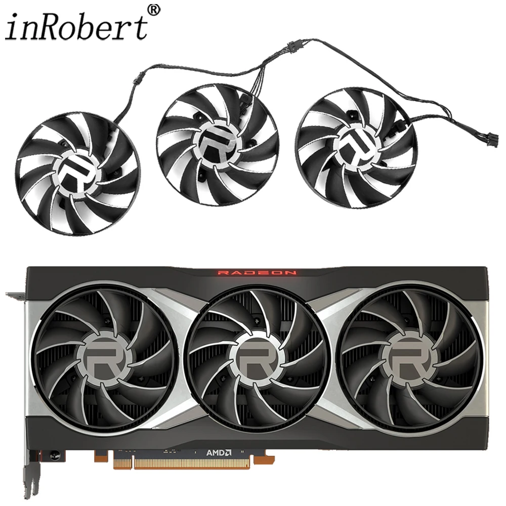 Ventola Della Scheda Video Rx6800 Rx6800Xt Rx6900Xt Per Ventola Di Raffreddamento Della Scheda Grafica Asrock Amd Radeon Rx 6800 6800Xt 6900Xt Aub0812
