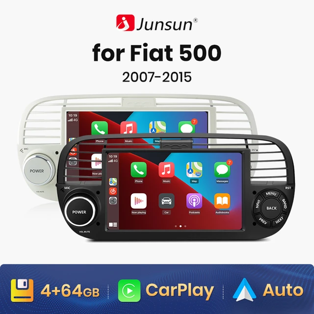 CarPlay Android Auto Fiat 500 2007-2015 Android 10 système de