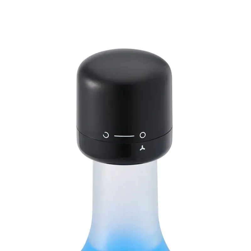 Black Vacuum Red Wine Bottle Cap Stopper Silicone Sealed Vacuum Retain Freshness Wine Plug Bar Kitchen Tools Bottle Stopper 2pcs