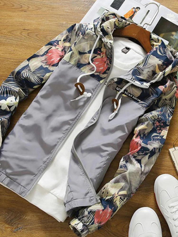 

Floral white women jacket winter warm bomber jacket women clothing coat sweater windbreaker