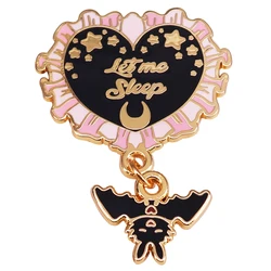 Twilight Lullaby Pastel Enamel Napping Bat Pin