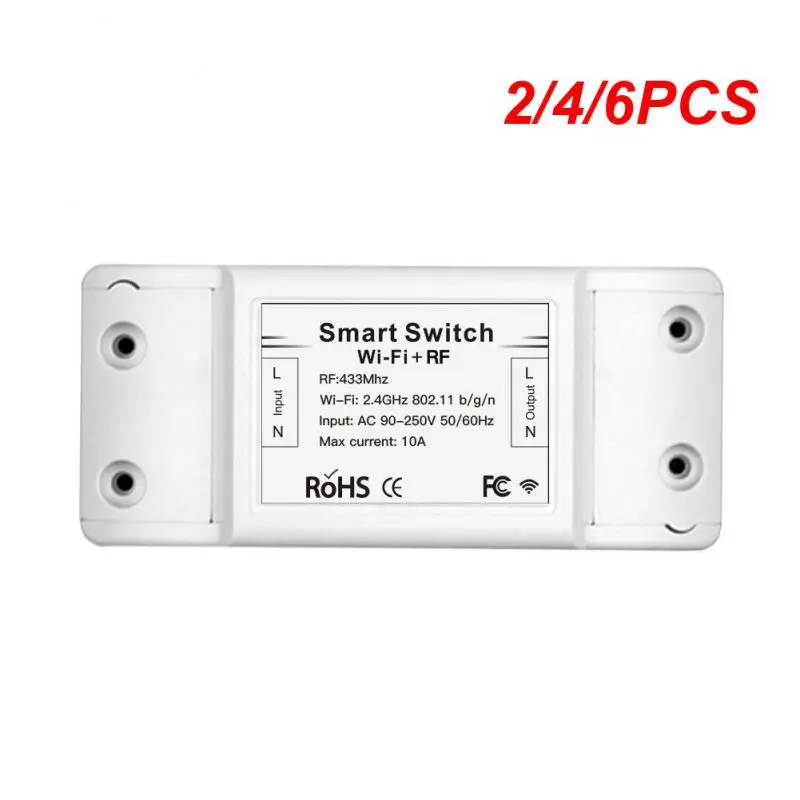 

Беспроводной смарт-выключатель Tuya RF433 + Wi-Fi, 2/4/6 шт.