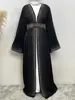 Ramadan Eid Dubai Open Black Muslim Kimono Abaya Damen Turkey Islam Abayas For Women Dress Kebaya Robe Femme Musulmane Kaftan