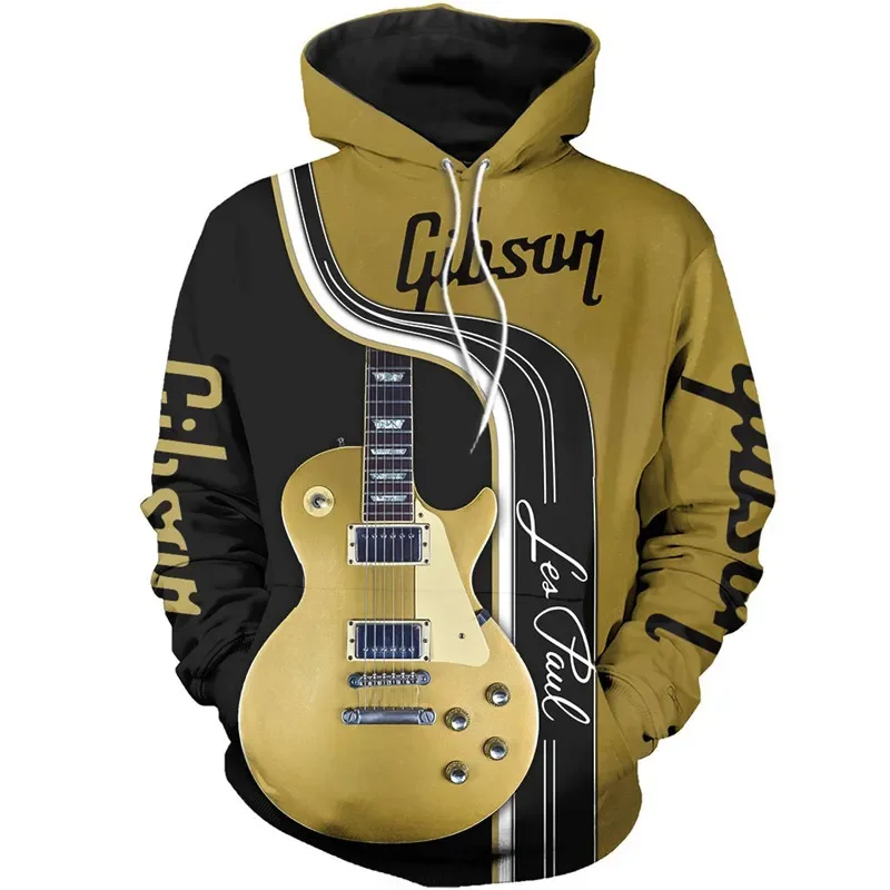 

New cool electric guitar 3D full print hoodie men and women casual zipper hoodie fashion autumn and winter street sweatshirt