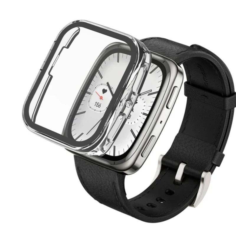 Amazfit Active 2 스퀘어 시계 보호 커버 Active2S 액세서리 용 하드 쉘 유리 스크린 보호 필름 풀 프레임 케이스