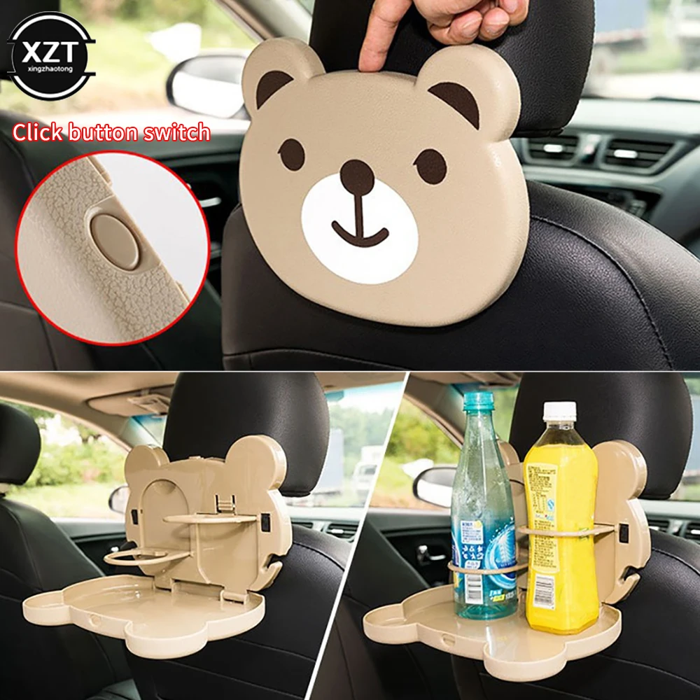 

Auto Back Seat Table Drinks Food Cup Tray Holder Stand Folding Car Drink Holder Cartoon Baby Dinner Plate for Kids Auto Supplies