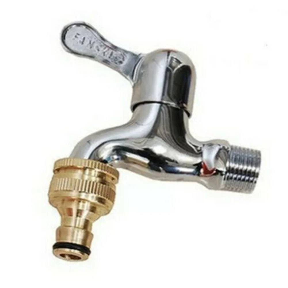 

High Quality Brand New Connector Adaptor 3/4 1/2 Connection BRASS HOSE TAP Connector Faucet Watering Equipment